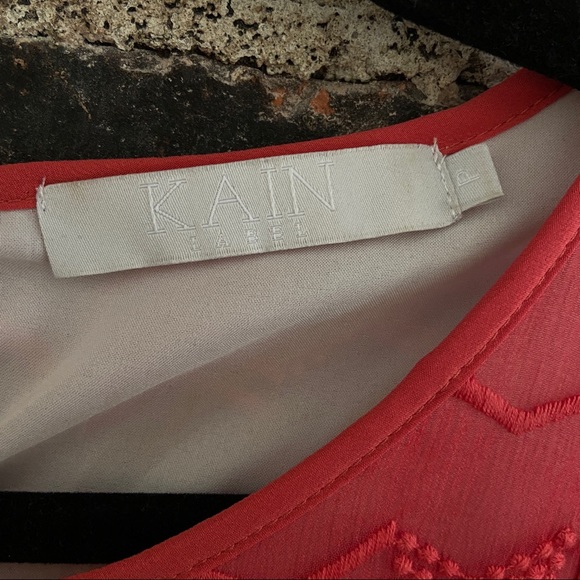 Coral Embroidered Dress - Picture 3 of 3